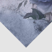 Raven Bird Blue Roos Whimsical Decoupage Tissuepapier (Detail)