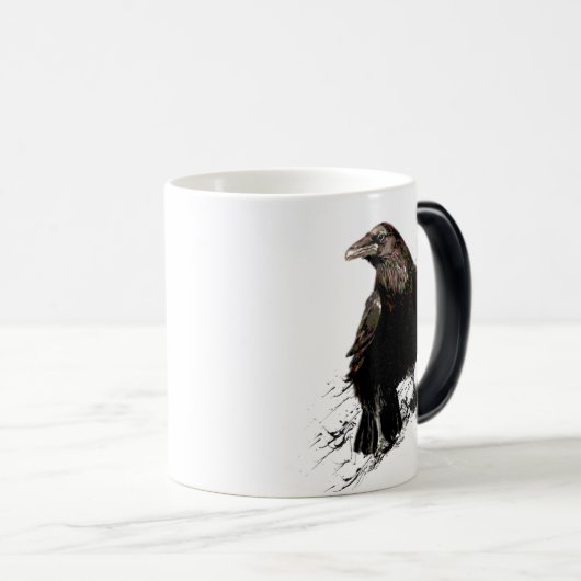 Raven Bird Graphic Art Wildlife Animal Art Magische Mok (Voorkant rechts)