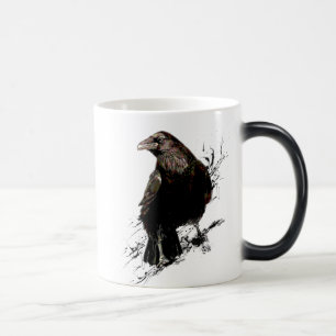 Raven Bird Graphic Art Wildlife Animal Art Magische Mok