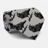 Raven Black Silhouette Bird Stropdas (Opgerold)