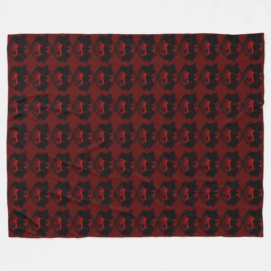 Raven Blanket Native Spirit Animal Fleece Blanket (Voorkant (Horizontaal))