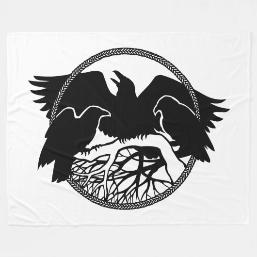 Raven Blanket Native Spirit Animal Fleece Blanket Deken (Voorkant (Horizontaal))
