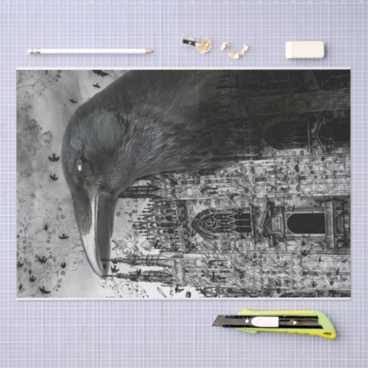 Raven Collage Tissue Tissuepapier (Craft)