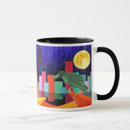 Raven Covets de maan Mok (Rechts)