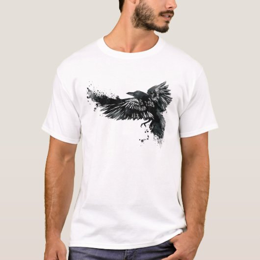 Raven Crow Bird Raven Tee Tattoo Shirt Art T-shirt (Devant)