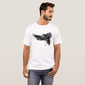 Raven Crow Bird Raven Tee Tattoo Shirt Art T-shirt (Devant entier)