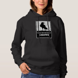 Raven Crow Birding gemakkelijk afgeleid door kraai Hoodie