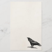  Raven Crow Blackbird Bird Illustratie Briefpapier (Voorkant)