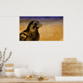 Raven Crow Gothic Fantasy Black Bird Natuur Poster (Keuken)