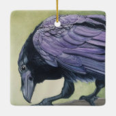 Raven Crow Lovers Keramisch Ornament (Achterkant)