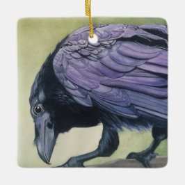 Raven Crow Lovers Keramisch Ornament