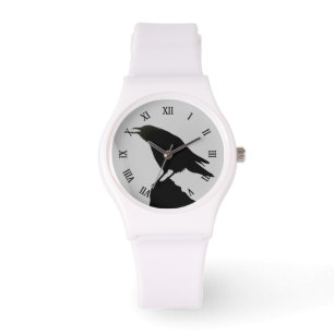 Raven Crow Wildlife Vogel Raven-Lover Horloge