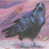 Raven Custom-Cut Vinyl Sticker (Voorkant)