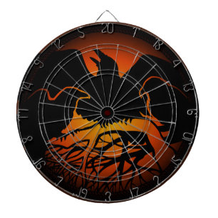 Raven Dartboard Cool Tribal Raven Art Dartboard Dartbord