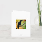 Raven De Plaisirs Plaisants Perché Sur Carte De Br (Dos)