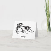 Raven Design Pen en Inkt Drawing Folded Bedankkaart (Voorkant)