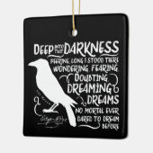 Raven (diep in die duisternis) van Edgar Allan Poe Keramisch Ornament (Links)