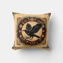 Raven Donkere Academische Mandala Cirkel Boho Goti