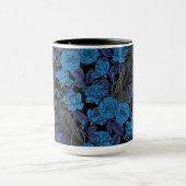 Raven en blauwe rozen mok (Midden)