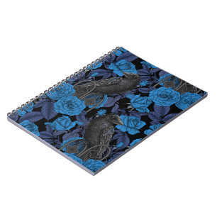 Raven en blauwe rozen notitieboek