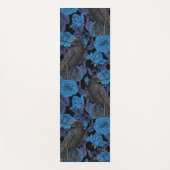 Raven en blauwe rozen yogamat (Voorkant)