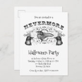 Raven en Crows Halloween Party Uitnodiging Briefkaart (Voorkant / Achterkant)