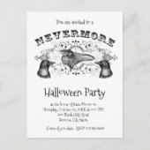 Raven en Crows Halloween Party Uitnodiging Briefkaart (Voorkant)