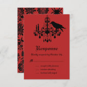 Raven en Damask RSVP (Voorkant / Achterkant)