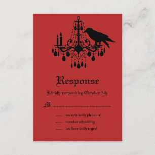 Raven en Damask RSVP Kaartje