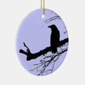 Raven en dode bomen keramisch ornament (Rechts)