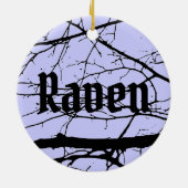 Raven en dode bomen keramisch ornament (Achterkant)
