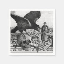 Raven en Human Skull