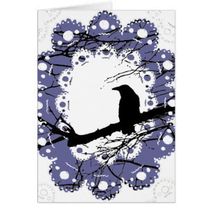 Raven en Lace Gothic Blank Kaart