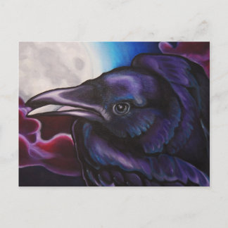 Raven en Moon Briefkaart