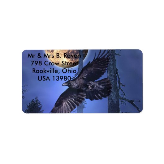 Raven en Moon Labels (Voorkant)