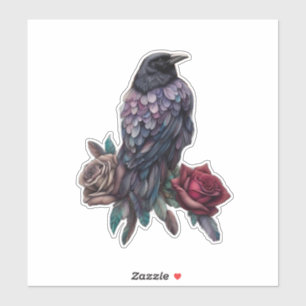 Raven en Rozen Schoon Sticker