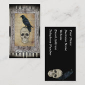 Raven en schedel visitekaartje (Voorkant / Achterkant)