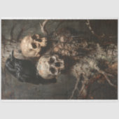 Raven en schedels Spooky Decoupage Tissue Tissuepapier (Voorkant)