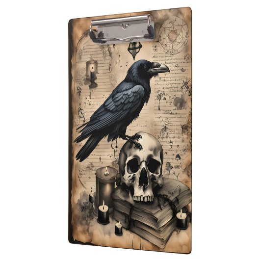 Raven en Skull Arcane Page Klembord (Links)