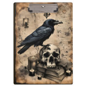Raven en Skull Arcane Page Klembord (Voorkant)