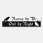 Raven en Uil Bumpersticker (Voorkant)