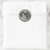 Raven Envelope Seal Ronde Sticker (Tas)