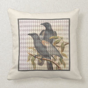 Raven Ephemera op het patroon van de Harlequin va Kussen