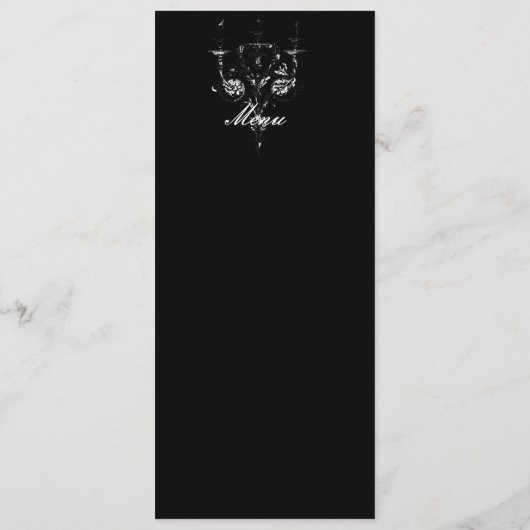 Raven et menu de Halloween de crâne (Dos)