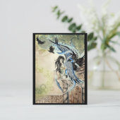 Raven Faery Briefkaart (Staand voorkant)