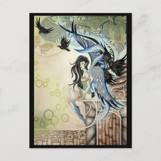 Raven Faery Briefkaart (Voorkant)