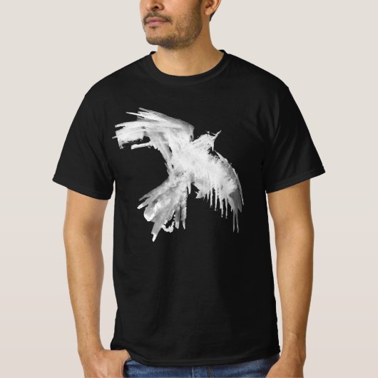 Raven Flight White T-Shirt (Voorkant)