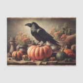  Raven Foto Gotische Halloween Decoupage Tissuepapier (Voorkant)