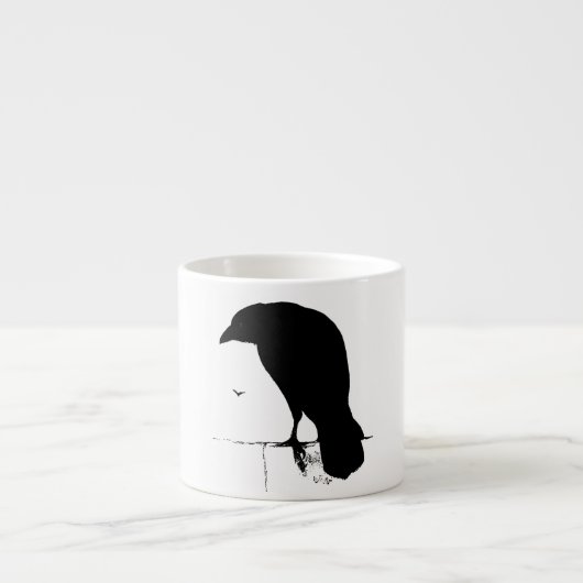  Raven - Gepersonaliseerd Gothic Kroes Ravens Espresso Kop (Voorkant)