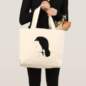  Raven - Gepersonaliseerd Gothic Kroes Ravens Grote Tote Bag (Voorkant (product))
